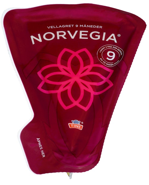 Bilde: © Tine / Kolonial.no Tine Norvegia Vellagret m/skorpe 9 mnd, ca. 540 g