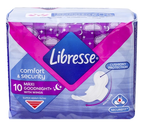 Bilde: © Libresse / Oda Libresse Libresse Maxi Goodnight Bind Wing, 10 stk