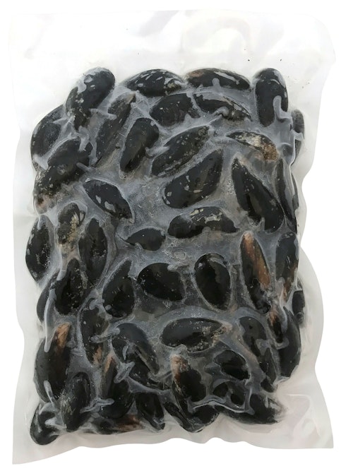 Frosne Halvkokt Blåskjell Chile, Str 60/80, 1 kg