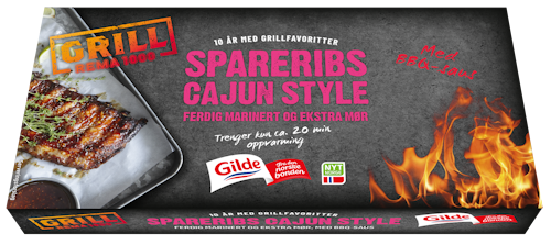 Bilde: © Gilde / Kolonial.no Gilde Cajun Spareribs Ferdig kokt, ca. 860 g