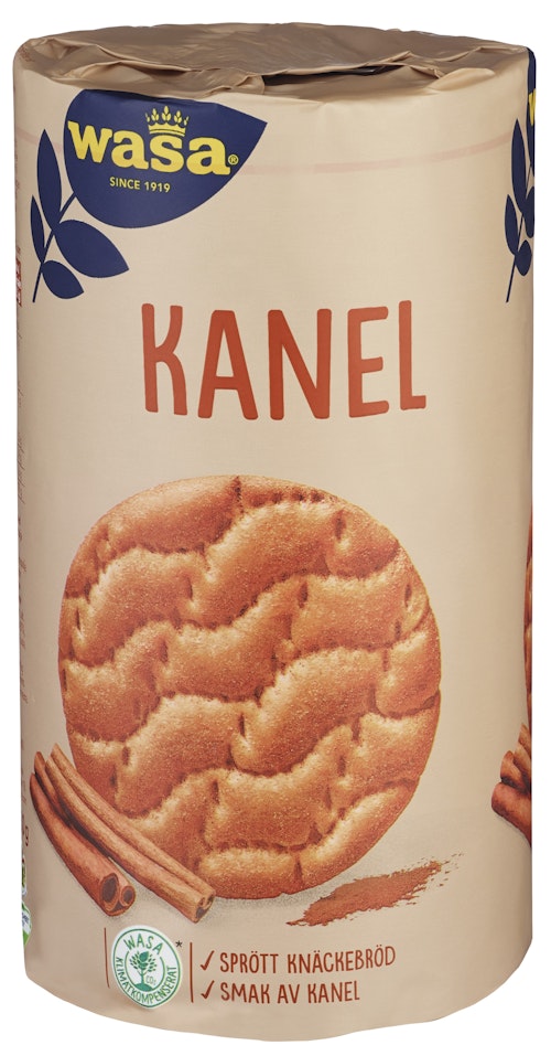 Bilde: © Wasa / Kolonial.no Wasa Knekkebrød Runde Kanel 330 g