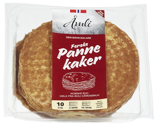 Bilde: © Åmli / Kolonial.no Åmli Pannekaker Ferdigstekte 10 Stk, 600 g