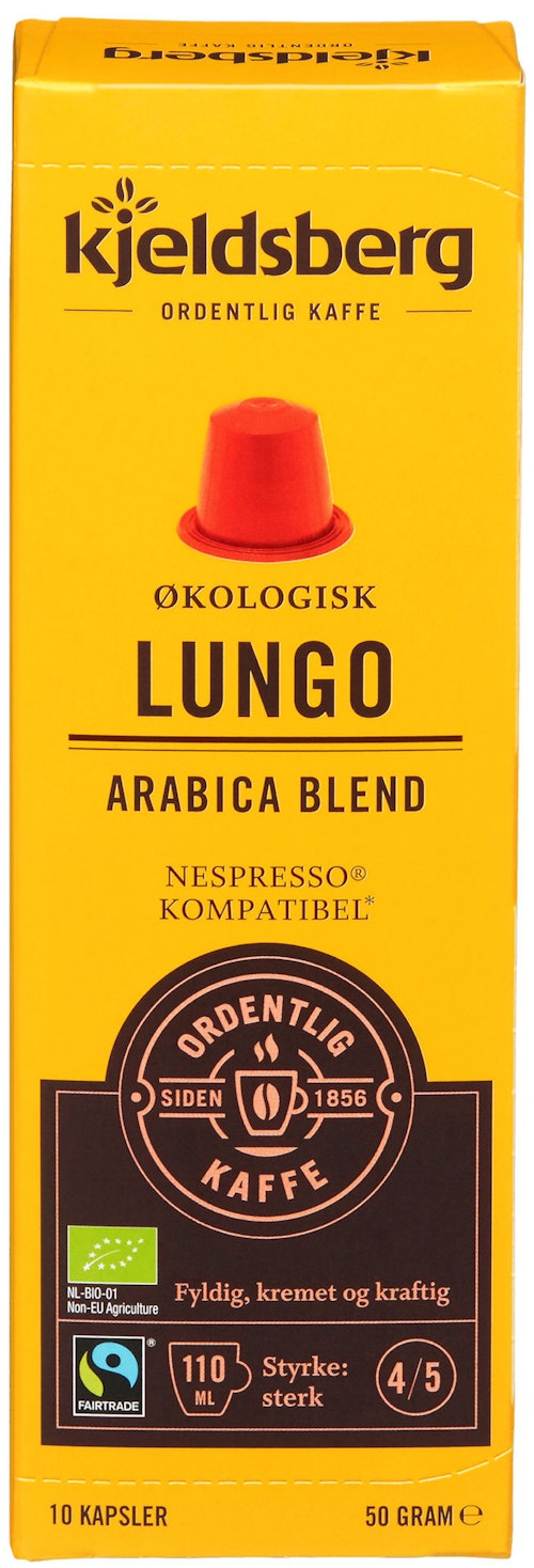 Bilde: © Kjeldsberg Kaffebrenneri / Kolonial.no Kjeldsberg Kaffebrenneri Kaffekapsel Arabica Blend 10 stk