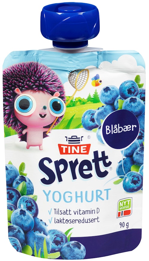 Bilde: © Tine / Kolonial.no Tine Sprett Yoghurt Blåbær, 90 g