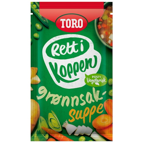 Bilde: © Toro / Oda Toro Klar Grønnsaksuppe Rett i Koppen, 20 g