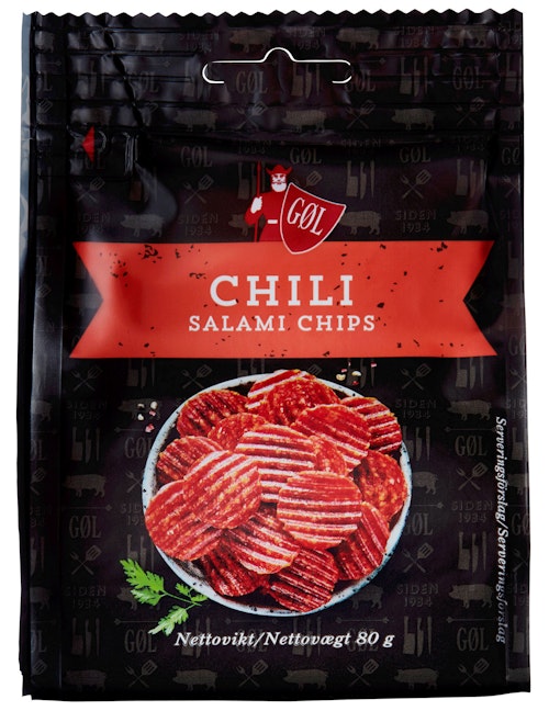 Bilde: © Tulip / Kolonial.no Tulip Chili Salami Chips 80 g