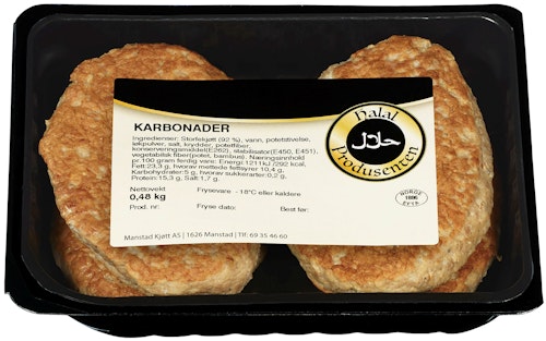 Karbonader Halal, 480 g