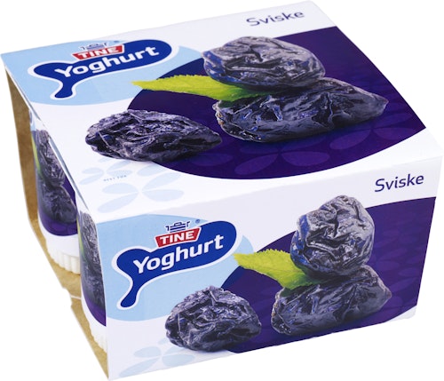 Bilde: © Tine / Kolonial.no Tine Yoghurt Sviske 4x150g, 600 g