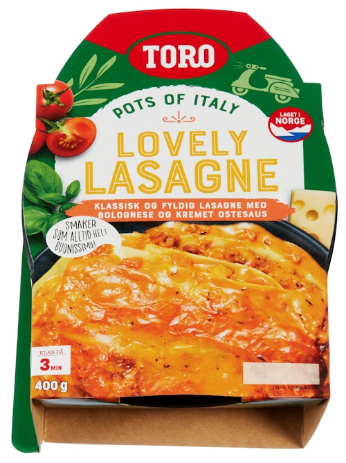 Bilde: © Toro / Kolonial.no Toro Lasagne Velbekomme 418 g