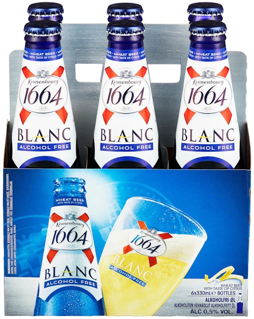 Bilde: © Kronenbourg / Kolonial.no Kronenbourg 1664 Blanc Alkoholfri 6 x 0,33l, 1,98 l