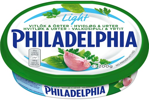 Bilde: © Philadelphia / Kolonial.no Philadelphia Philadelphia Hvitløk & Urter 200 g