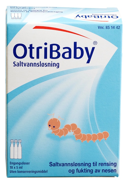 Bilde: © Otrivin / Kolonial.no Otrivin Otribaby Saltvann 18 x 5 ml, 18 stk