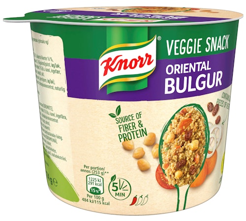 Bilde: © Knorr / Kolonial.no Knorr Veggie Snack Oriental Bulgur 74 g