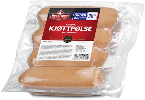Bilde: © Nordfjord / Oda Nordfjord Røkt Kjøttpølse Skinnfri 600 g