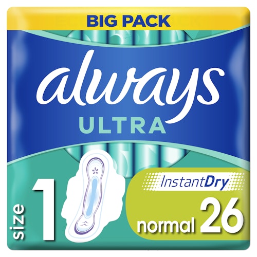Bilde: © Always / Kolonial.no Always Bind Ultra Normal+ 26 stk