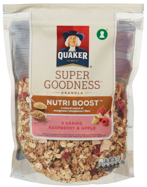 Bilde: © Quaker / Kolonial.no Quaker Super Good Grains & Fruit Granola, 400 g