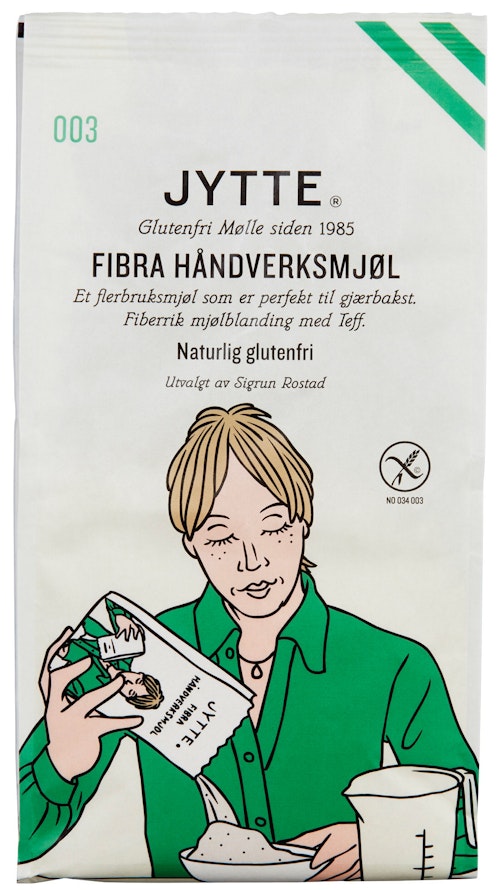 Holmen Jytte Fibra Håndverksmjøl Glutenfri, 500 g