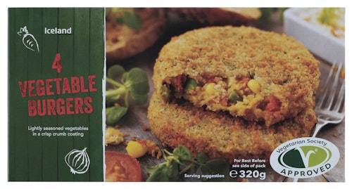 Bilde: © Iceland / Oda Iceland Vegetarburgere 4 stk, 320 g