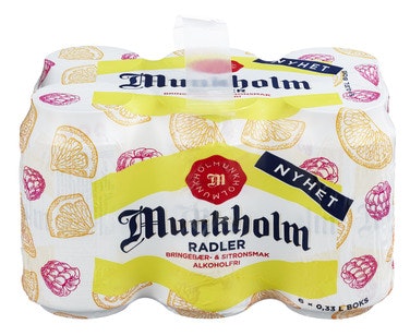 Bilde: © Munkholm / Oda Munkholm Munkholm Radler Bringebær & Sitron 6 x 0,33l, 1,98 l