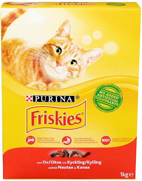 Bilde: © Friskies / Kolonial.no Friskies Okse, Kylling & Lever 1 kg