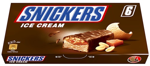 Diplom-Is Snickers-Is 6 stk, 310 ml