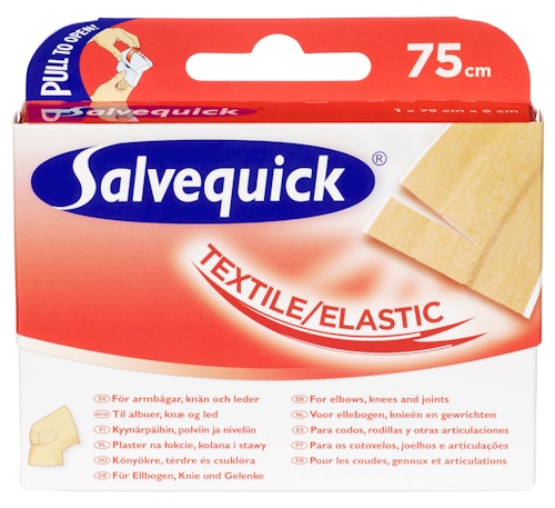 Bilde: © Salvequick / Kolonial.no Salvequick Plaster Textile Elastic 75 cm