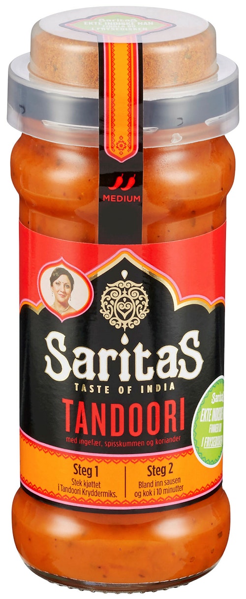 Bilde: © Saritas / Kolonial.no Saritas Tandoori Saus 360 g
