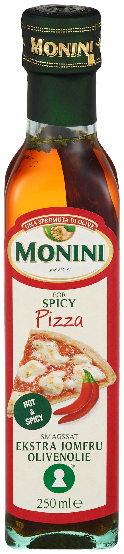Bilde: © Monini / Kolonial.no Monini Olivenolje til Pizza Spicy, 250 ml