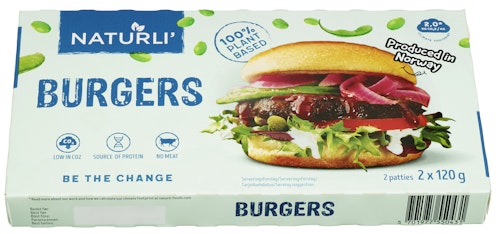 Bilde: © Naturli' / Oda Naturli' Naturli' Burgers 240 g