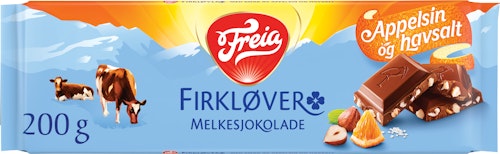 Bilde: © Freia / Oda Freia Firkløver Appelsin, Nøtter og Havsalt, 200 g