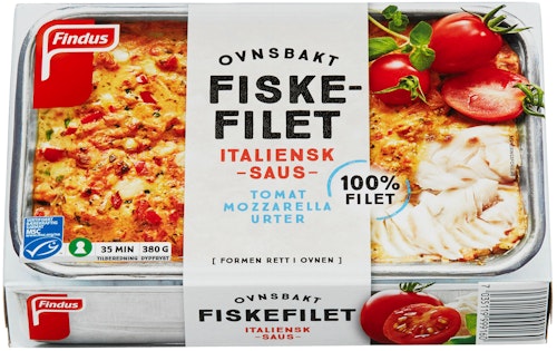 Bilde: © Findus / Kolonial.no Findus Ovnsbakt Fisk Italiensk 380 g