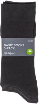 Bilde: © Pierre Robert / Oda Pierre Robert Basic Socks Black, Str. 41-45, 5 par