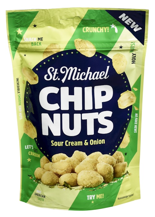 Bilde: © St. Michael / Oda St. Michael Chip Nuts Sour Cream & Onion 110 g