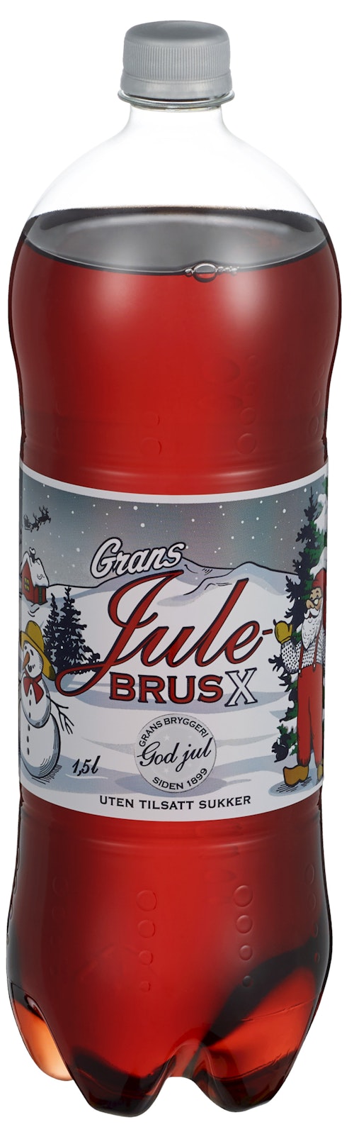 Bilde: © Grans Bryggeri / Kolonial.no Grans Bryggeri Julebrus X Uten Tilsatt Sukker, 1,5 l
