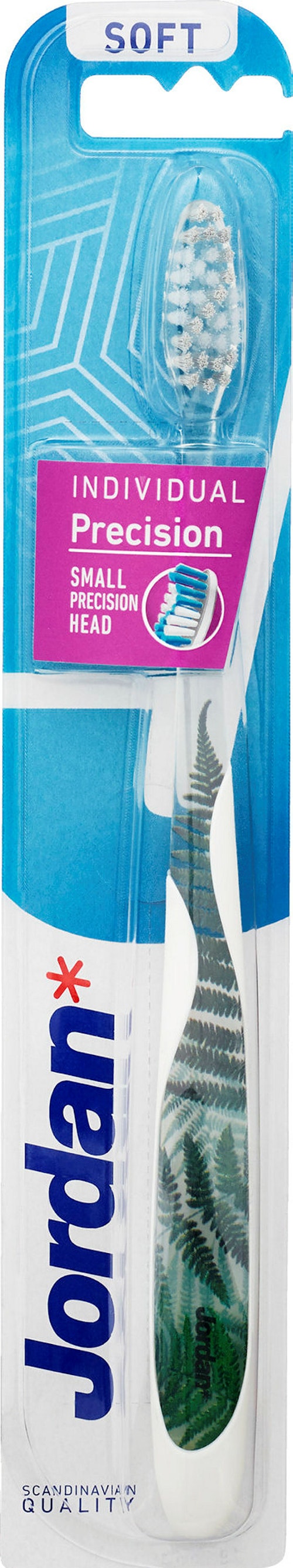 Bilde: © Jordan / Kolonial.no Jordan Tannbørste Individual Precision Soft, Assortert Design, 1 stk
