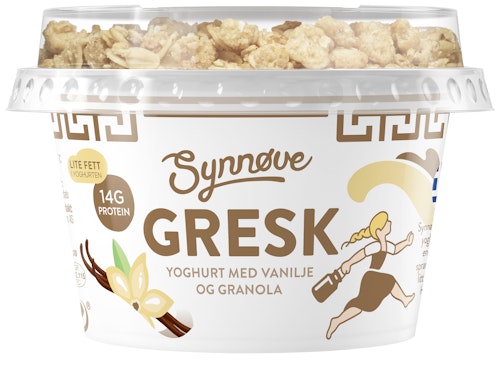 Bilde: © Synnøve / Oda Synnøve Gresk Yoghurt Vanilje & Granola 165 g