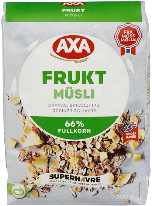Bilde: © AXA / Kolonial.no AXA Frukt Musli 700 g