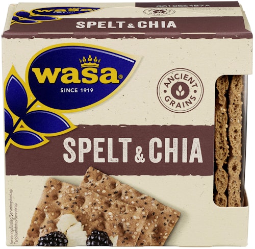 Bilde: © Wasa / Kolonial.no Wasa Spelt & Chia 230 g
