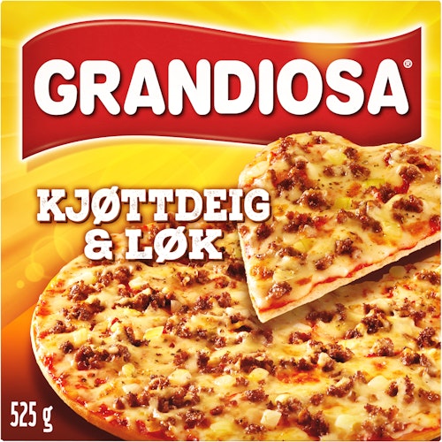 Bilde: © Grandiosa / Oda Grandiosa Grandiosa Kjøttdeig&løk Pizza 520 g