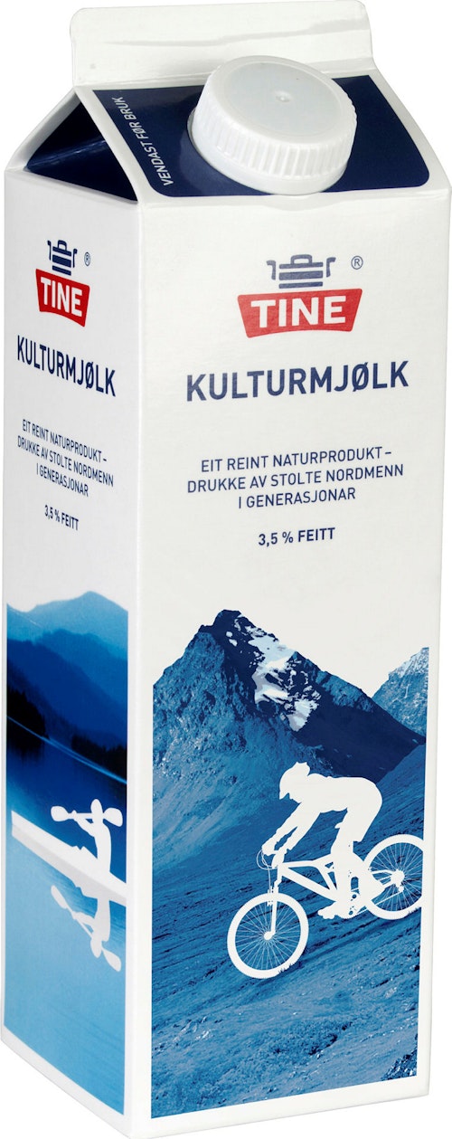 Bilde: © Tine / Kolonial.no Tine Kulturmjølk 1 l