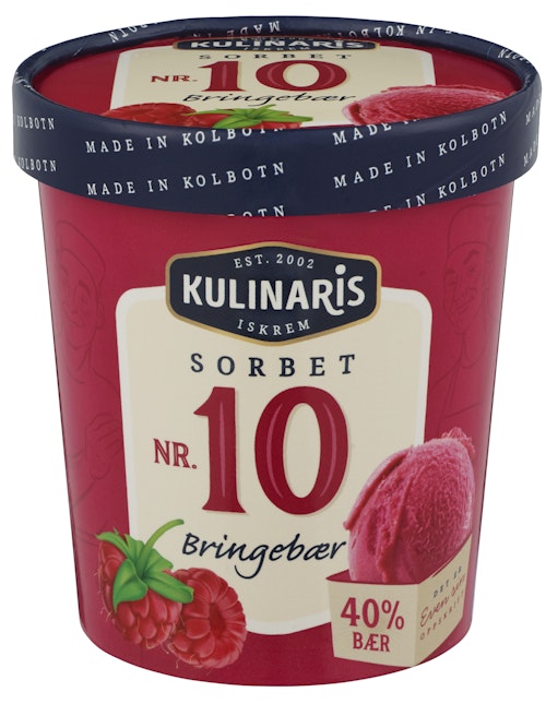 Bilde: © Kulinaris / Oda Kulinaris Sorbet av Bringebær 0,5 l