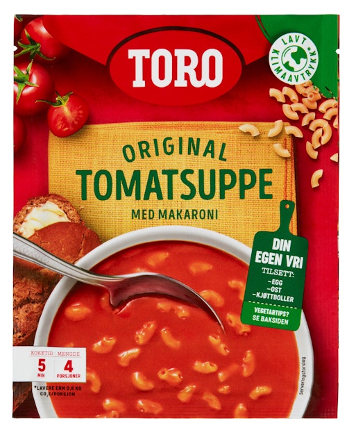 Bilde: © Toro / Kolonial.no Toro Tomatsuppe med Makaroni 1 l