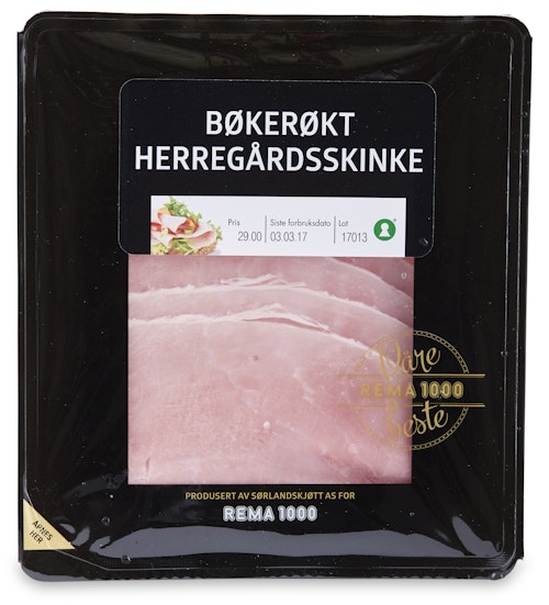 Bilde: © REMA 1000 / Kolonial.no REMA 1000 Bøkerøkt Herregårdsskinke 100 g