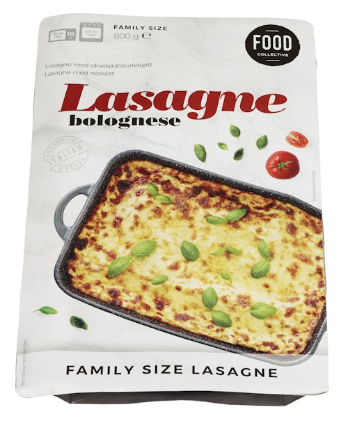 Bilde: © Food Collective / Oda Food Collective Lasagne Bolognese Familiepakkning, 800 g