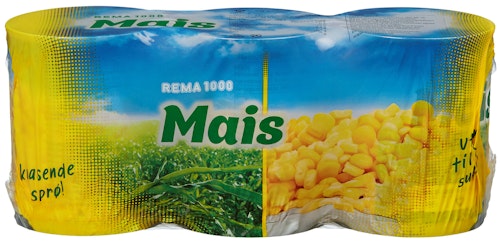 Bilde: © REMA 1000 / Kolonial.no REMA 1000 Maiskorn 3x198g, 594 g
