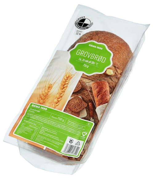 Bilde: © REMA 1000 / Kolonial.no REMA 1000 Grovbrød, Lettstekt 750 g