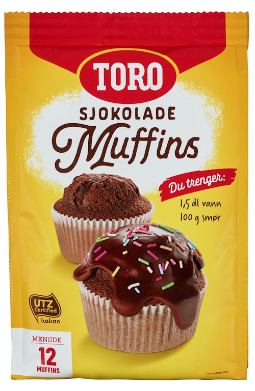 Bilde: © Toro / Kolonial.no Toro Muffins Mix Sjokolade, 335 g