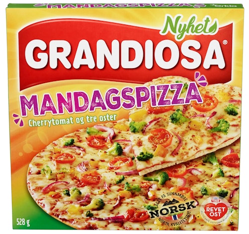 Bilde: © Grandiosa / Kolonial.no Grandiosa Grandiosa Mandagspizza 528 g