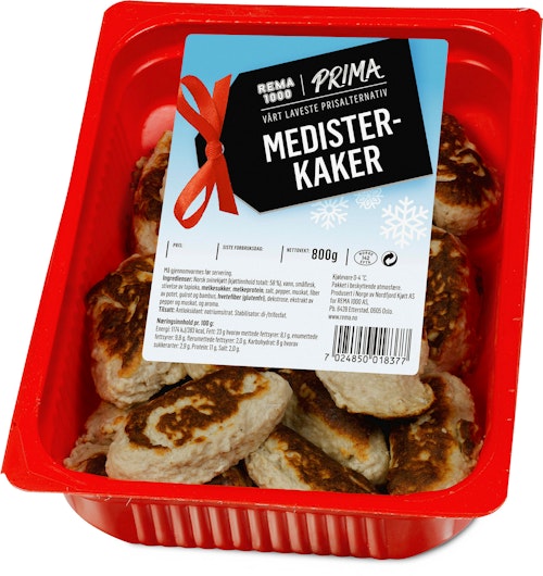 Bilde: © Prima / Kolonial.no Prima Medisterkaker 800 g