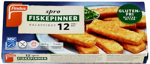 Bilde: © Findus / Oda Findus Fiskepinner Glutenfri 360 g
